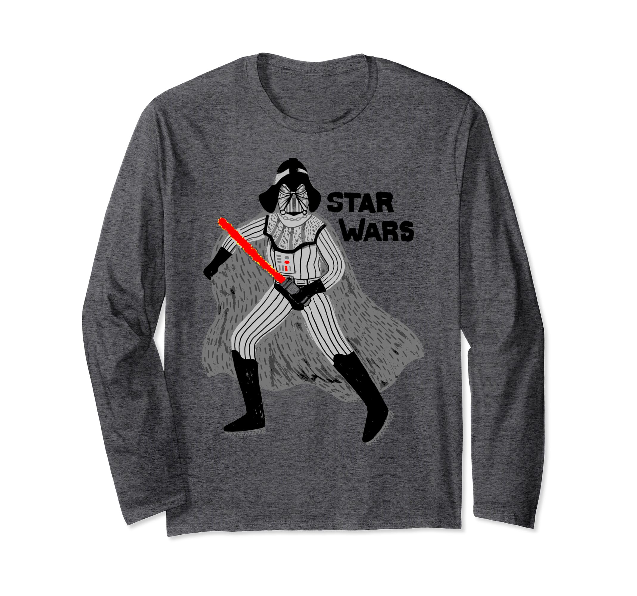 Star Wars Doodle Darth Vader Long Sleeve T-Shirt