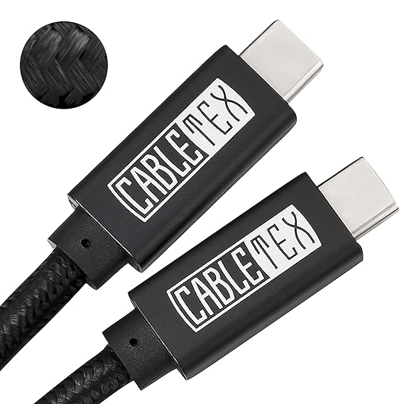2m USB C Monitorkabel zu Typ-C 3.1 Gen 2, 100W Power Delivery, 10GBit/s, Thunderbolt 3 für Bildschirme/Displays, Laden, Video