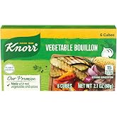 Knorr Vegetable Bouillon Cubes 2.3 oz, Soups &amp; Broth, 1PK | For soups, sauces, stews, rice and savory cooking; Vegetable; 6 count, 2.1 oz.