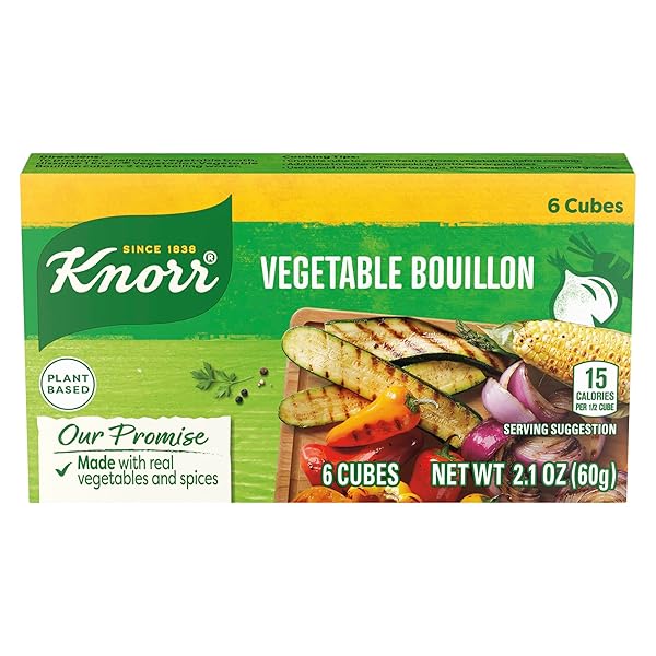 KNORR CUBE BOUILLON, VEGETABLE, 6 CUBES, 2.1 OZ