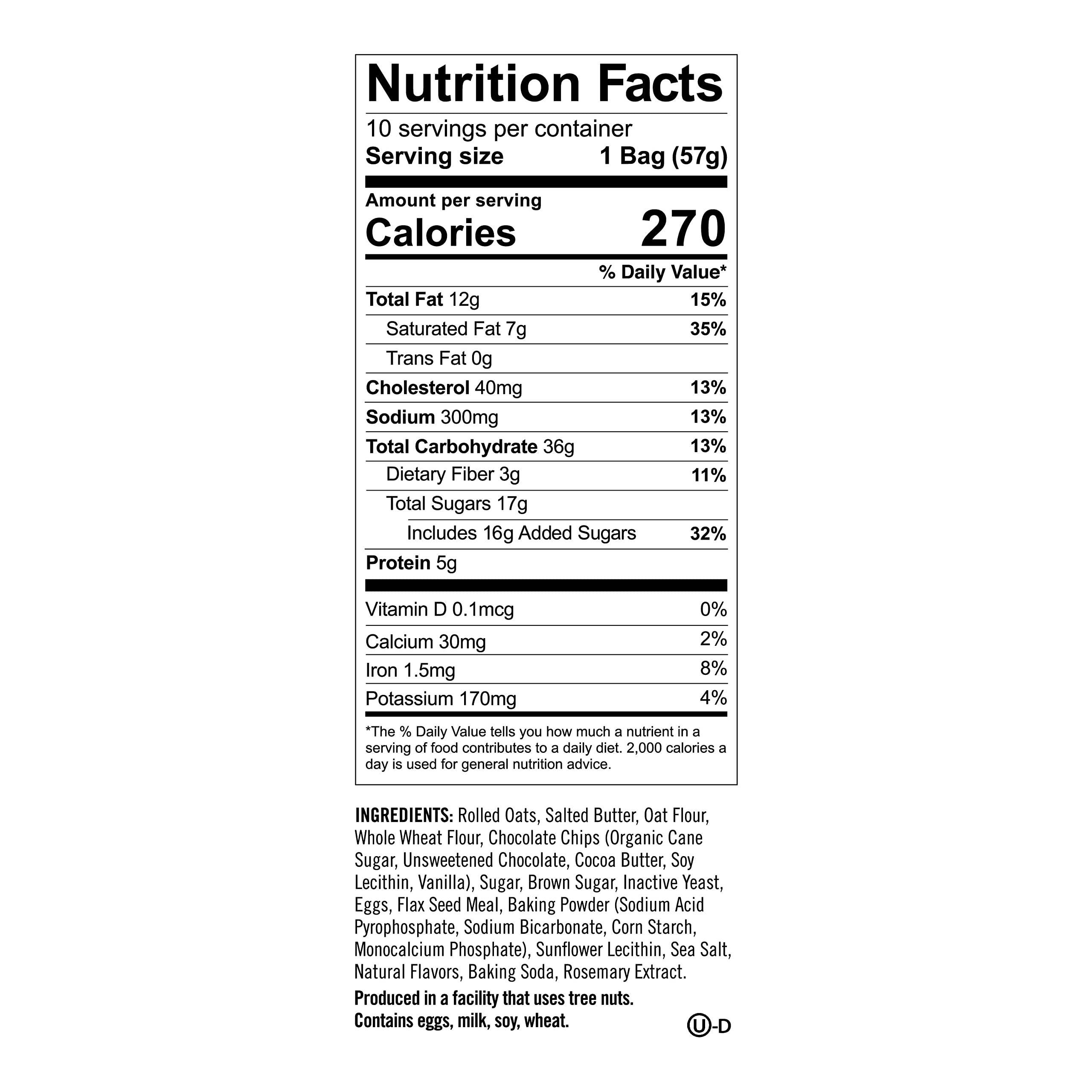 Munchkin Milkmakers Lactation Cookie Bites, Oatmeal Chocolate Chip, 10 Ct
