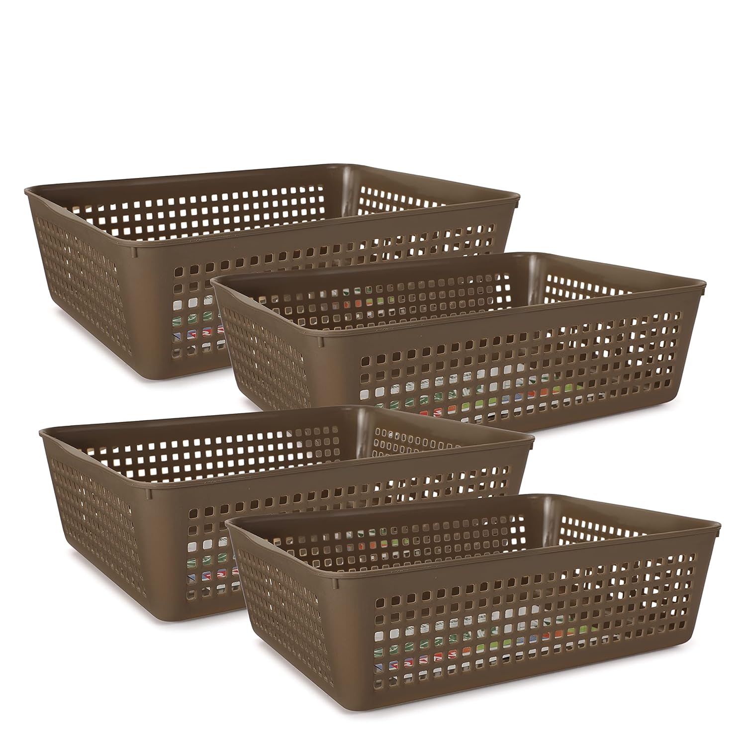 Ratan Plastic Home Office Kitchen Shelf Storage Glory Basket No.103 (4