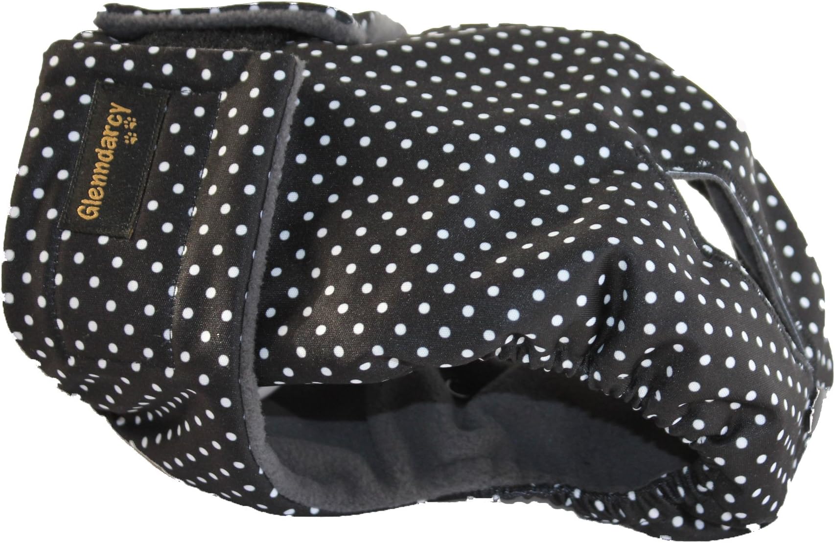 Glenndarcy Female Dog Season Diaper Nappy - Dotty Black XXXL Pants only