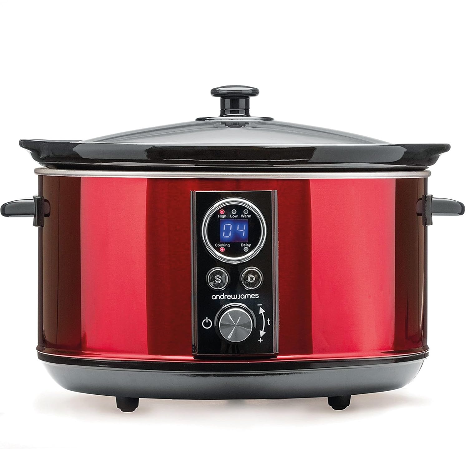 Amazon.de Andrew James Digitaler Slow Cooker 4, 5L Schongarer mit