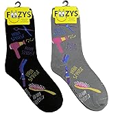 Foozys Women’s Crew Socks | Hair Stylist Beautiful Outdoors Themed Novelty Socks | 2 Pairs Included in Two Colors