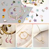 SANNIX 200Pcs Enamel Gold Charms Jewelry Making Pendants Set view 4