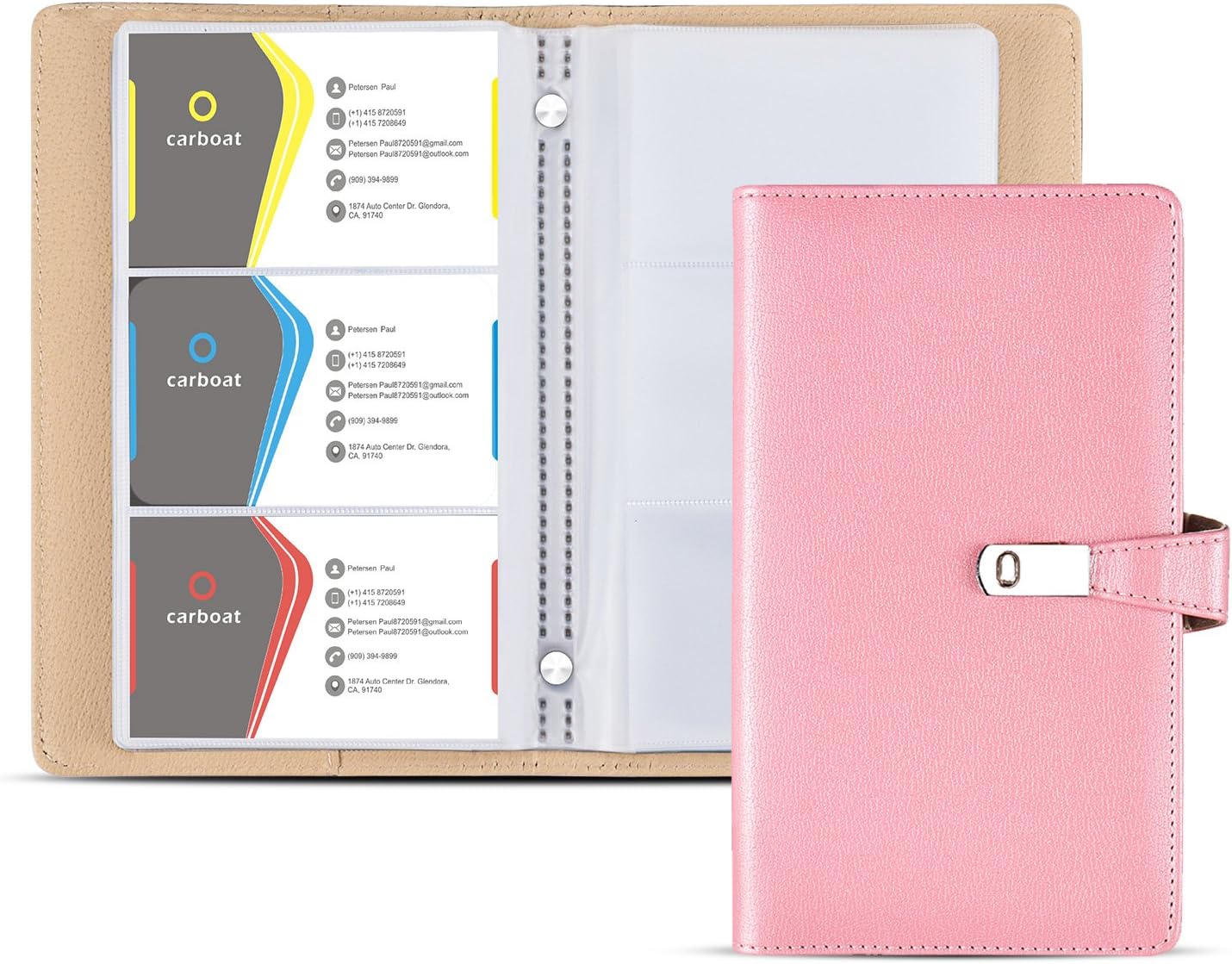 Business Card Holder Book, AHGXG Business Card Book Case