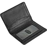 RFID Blocking Slim Wallet for Men | Thin Bifold Credit Card Holder Wallet | Mens Wallet Slim Business Card Case | Minimalist Front Pocket wallet with Gift Box (Genuine Full Grain Smooth Leather)