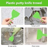 Tomoyuki 6 Pcs Plastic Putty Scrapers Set Green for Spackling Patching view 5