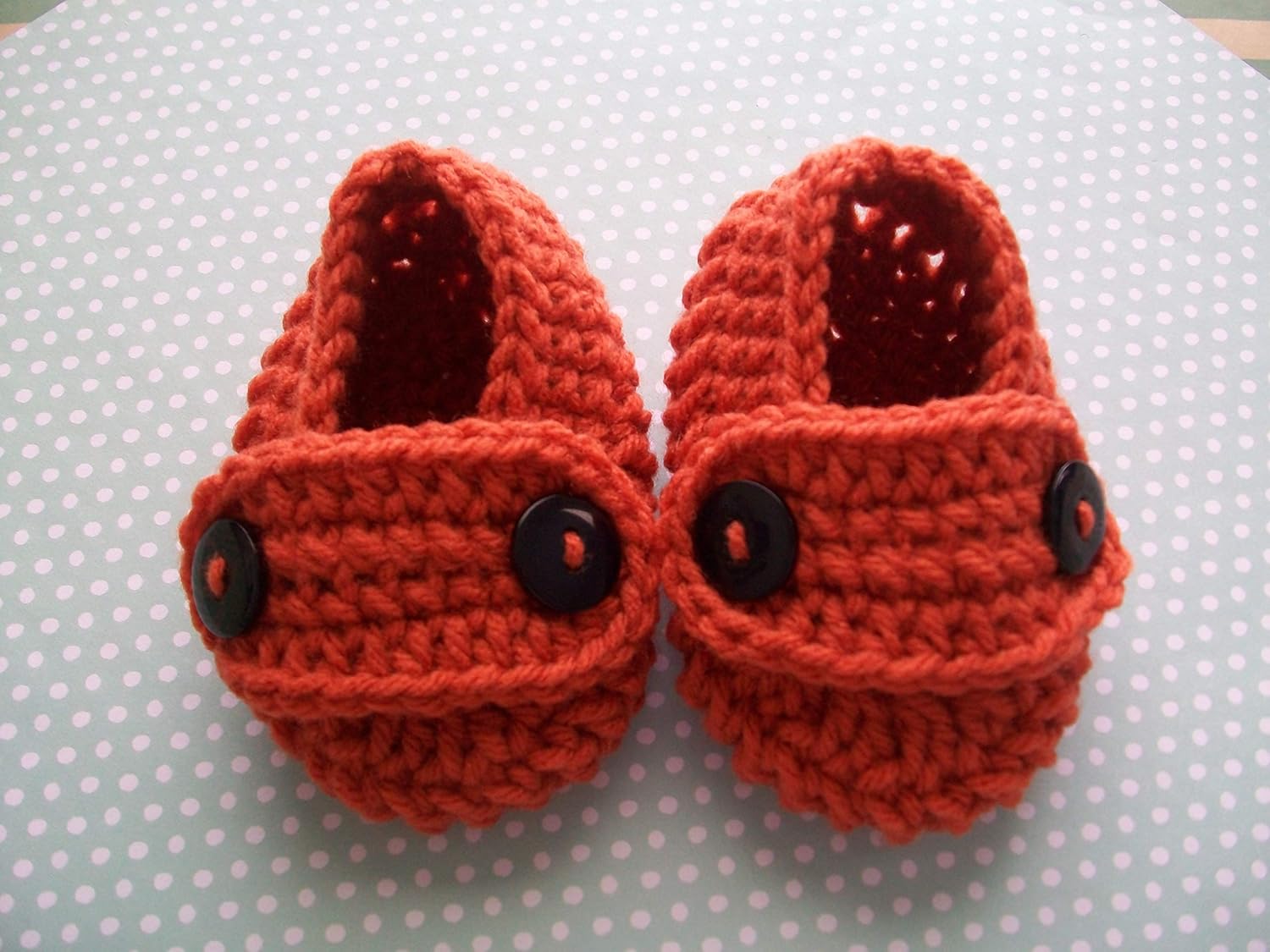 orange baby shoes