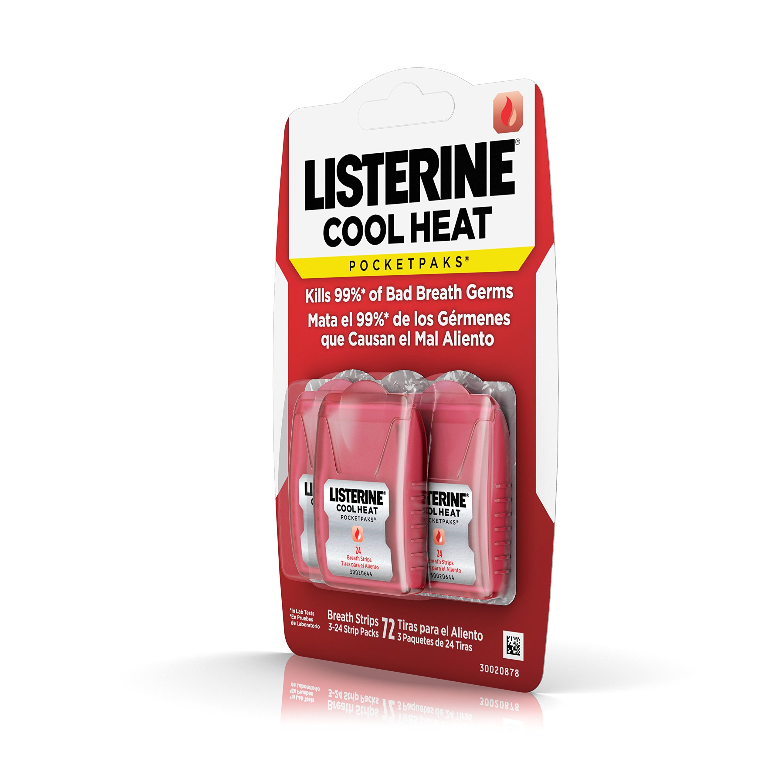 Listerine Cool Heat Pocketpaks Breath Strips for Oral Care, Kills Bad