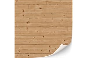 TEXTURKONTOR 3 Sheets Self-Adhesive Flooring for Dollhouse 1:12 Scale (Oak with knotholes)