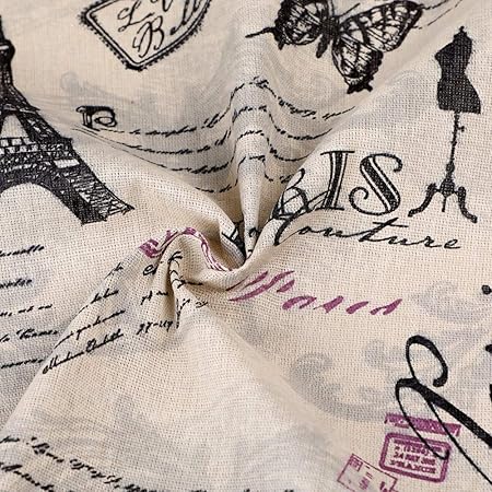 Souarts Stoffe Basteln Patchwork Baumwoll und Leinenstoff Stoffpakete DIY 150x100cm (1)