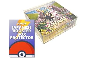 FIDELIS Japanese Pokemon Booster Box Protective Case (5 Pack) - Clear Plastic Display Box for Japanese Booster Box, Convenient, Stackable Storage Solution for Collectors Gifts Pokemon Cards Protector