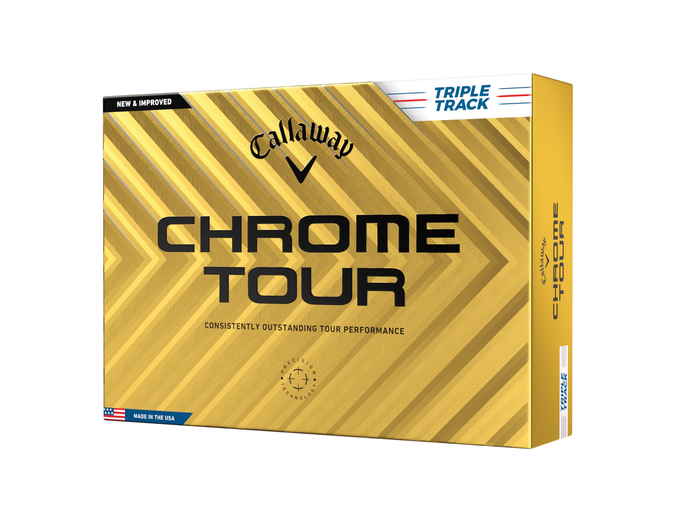 キャロウェイ(Callaway) ゴルフボール CHROME TOUR 24 TRIPLE TRACK 1ダース(12個入り) 4ピース構造 トリプル・トラック ホワイト商品画像