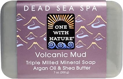Amazon Com One With Nature Triple Milled Mineral Soap Volcanic Mud 7 Oz 0 G 3pc Health Personal Care