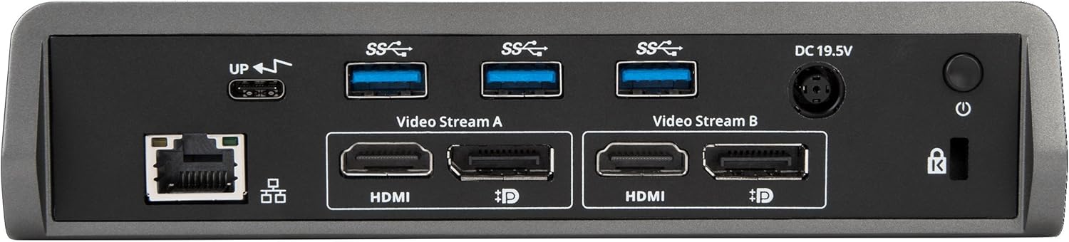 Targus USB-C Universal Dual Video 4K Laptop Docking Station with Charging Power, Audio, & 4 USB Ports for PC, Mac, & Android (DOCK180USZ): Computers & Accessories