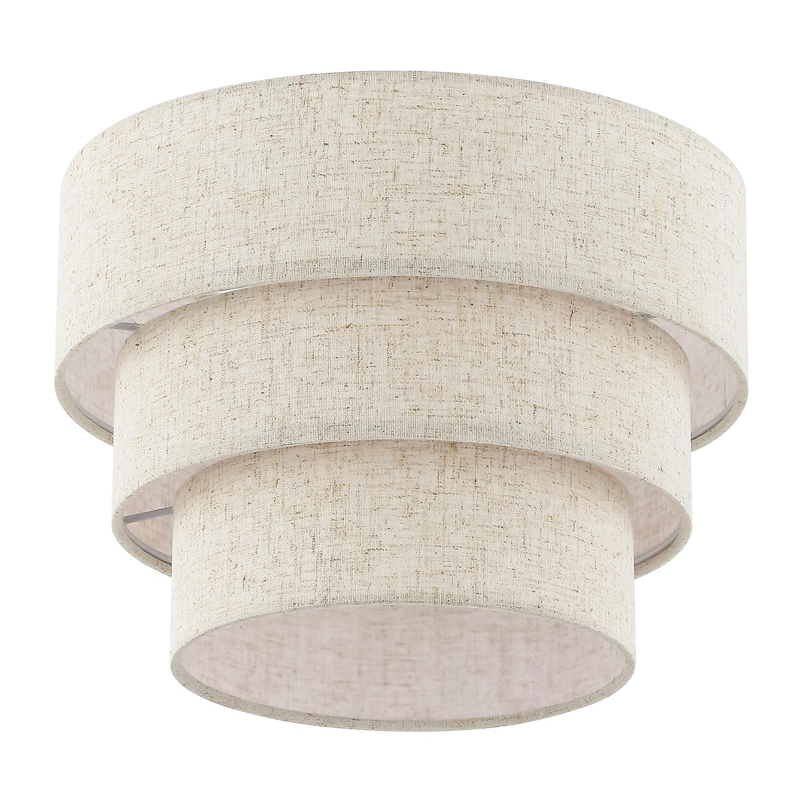 Photo 1 of Lamp Shades for Floor Lamps Hanging Lamp Pendant Light Replacement, 3-Tier Drum Lamp Shade with Beige Fabric for Living Room Dining Hall Bedroom (Beige)