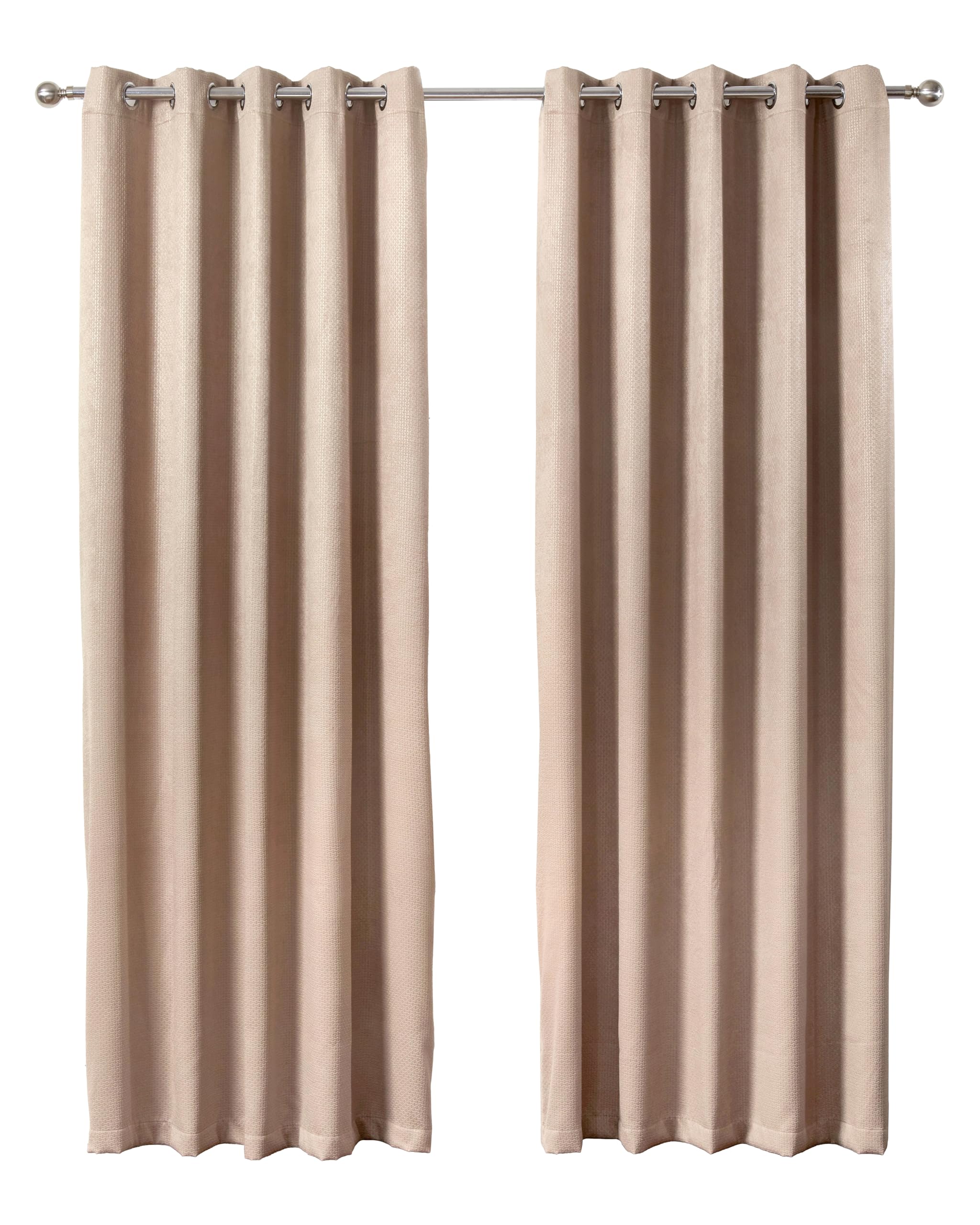 Emma Barclay – 3D Embossed Blackout Curtains for Bedroom Living Room Thermal Insulated Woven Eyelet Blackout Curtains With Reflective Reverse Weave Ambiance Collection (66” x 72” Inch)(Taupe)