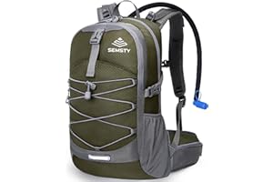SEMSTY Hydration Backpack with 2L Water Bladder, Water Backpack, Insulated Hiking Backpack for Hiking Cycling Climbing Skiing