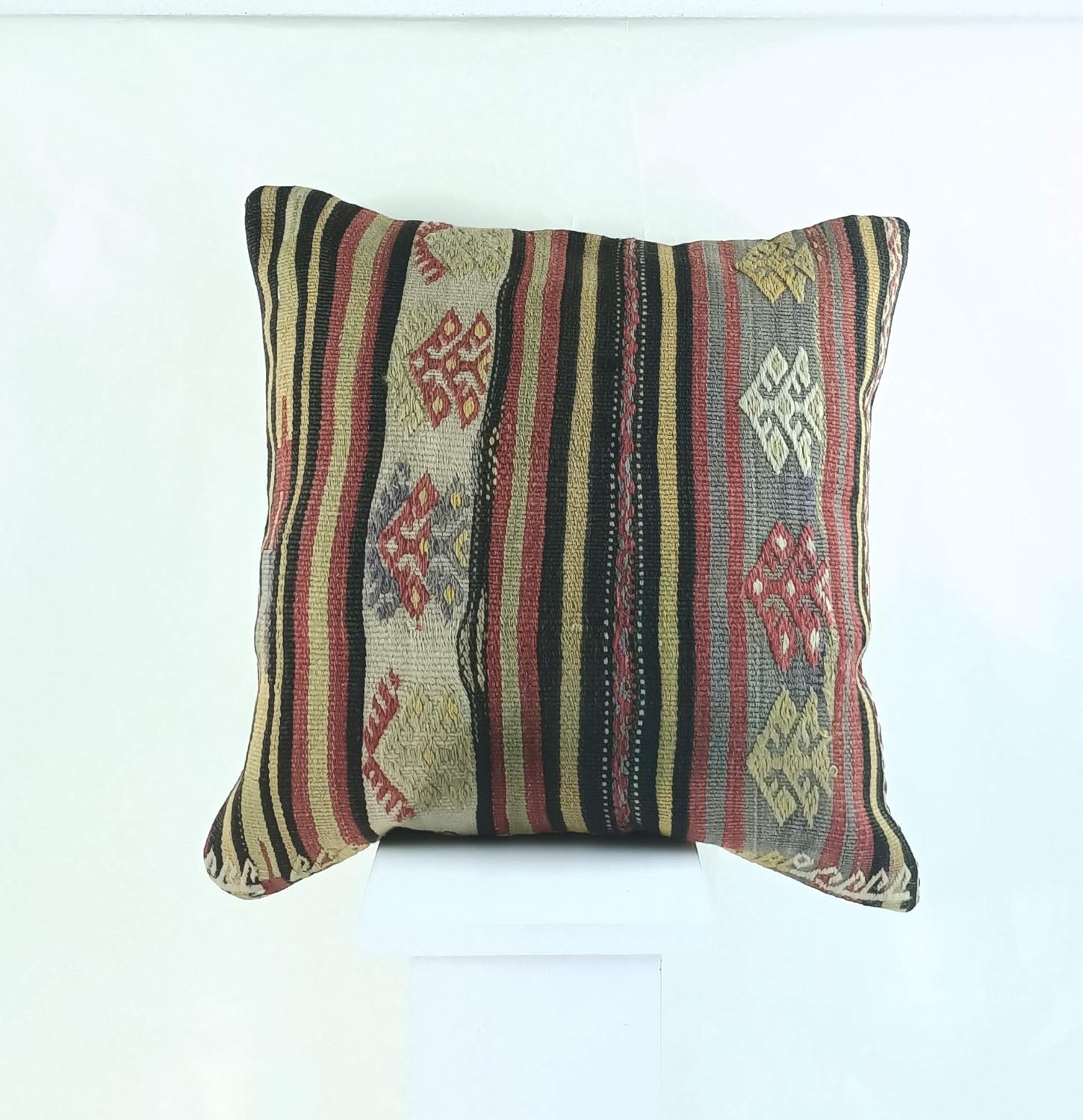 Kelim Kissen 50x50 cm Kissenbezüge Orientalische Kopfkissen Viereckig