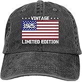 Limited Edition Birthday Hat for Women Men, Vintage Cotton Printed American Flag Decor Birthday Gift Baseball Cap