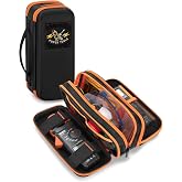 Trahzia Hard Tool Carrying Bag, Zippered Multimeter Case with Handle | Compatible with Klein Tools 80101/Et310 Ac Circuit Breaker Finder, 3-Layer Design with Elastic Strap, Protective Shell