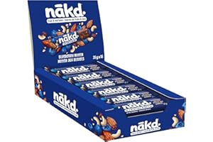 nākd. Raw fruit & nut bars - Blueberry Muffin - 100% natural ingredients - No added sugar - Vegan - Gluten free - 18 x 35g ba
