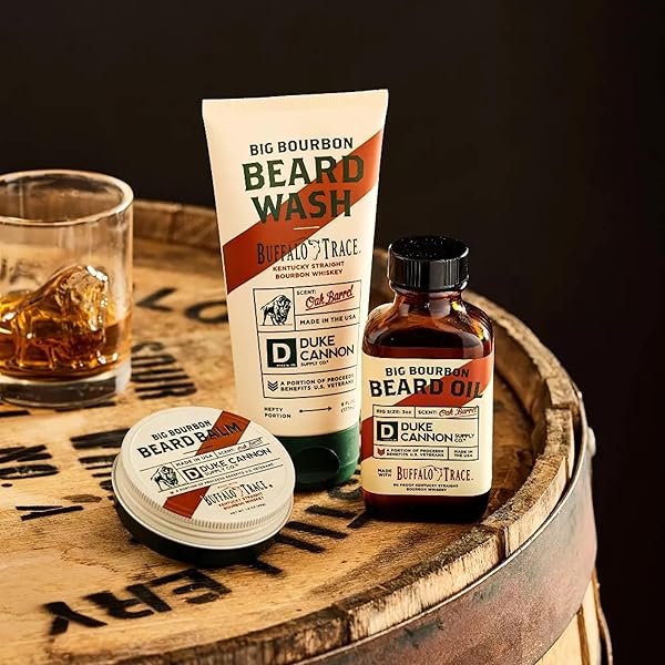 DUKE CANNON SUPPLY CO. BIG BOURBON BEARD WASH, 6 FL OZ, OAK BARREL SCENT – MADE WITH PLANT-BASED INGREDIENTS TO STRENGTHEN, REJUVENATE, SOFTEN AND CONDITION