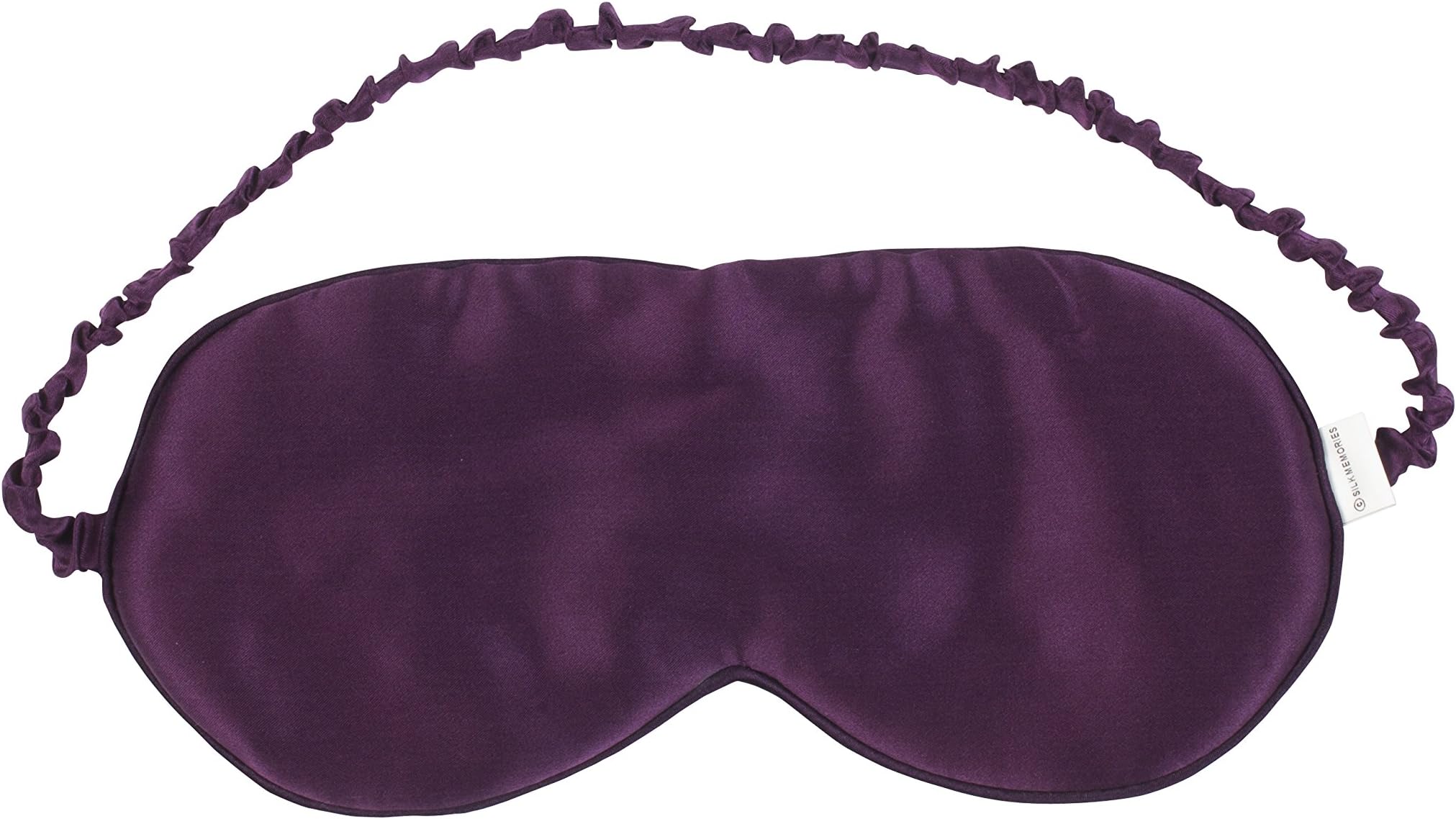 Amazingly Comfortable SILK Eye Mask Eye Shade Blindfold for Sleep or Travel (Purple)