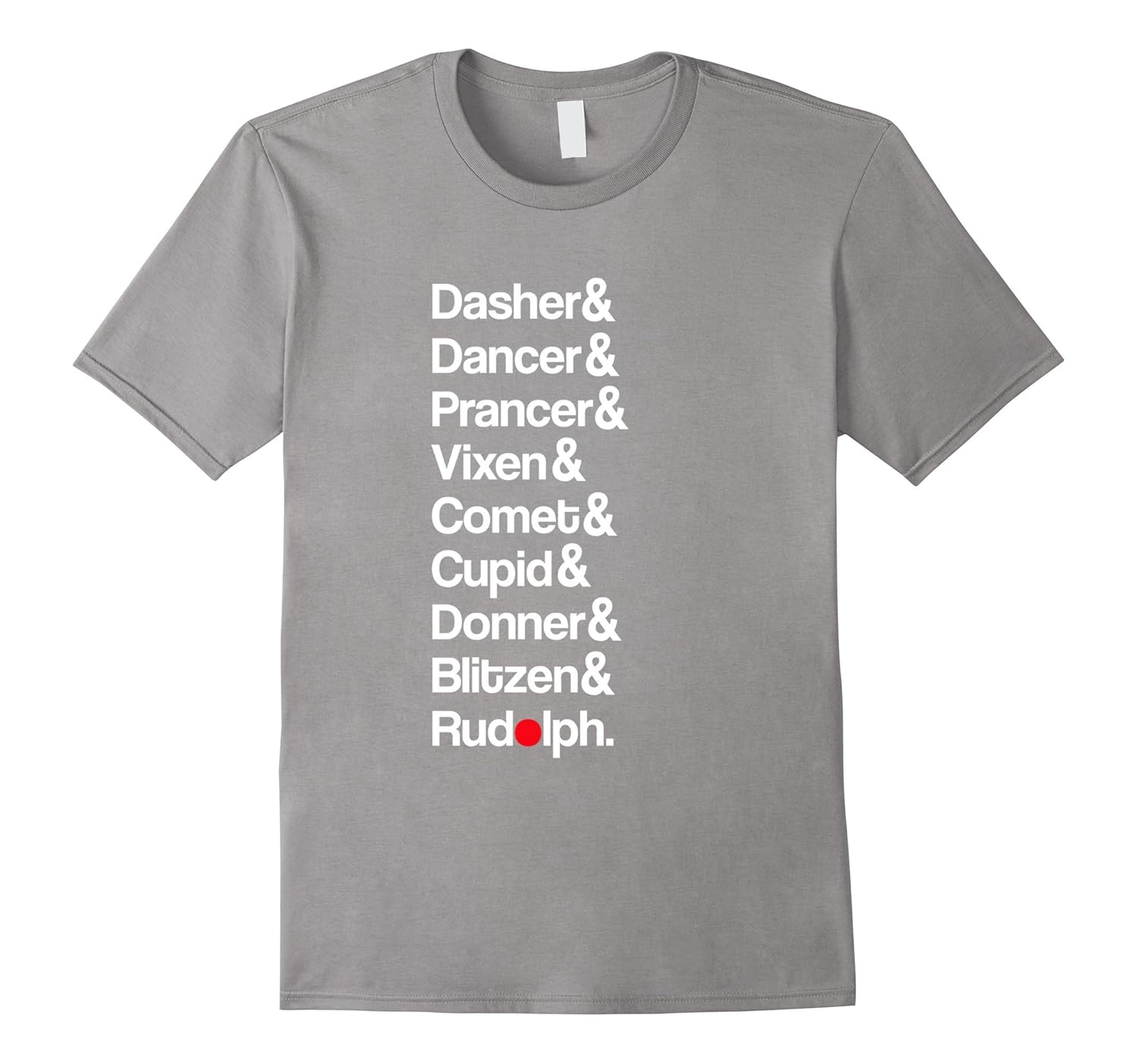 Santa Claus Reindeer Names List Funny Christmas Shirt Sleigh Cd
