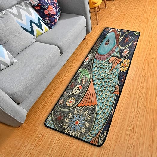 Amazon Com Lahome Vintage Medallion Area Rug 2 X 3 Non Slip Distressed Area Rug Small Accent Throw Rugs Floor Carpet For Door Mat Entryway Bedrooms Laundry Room Decor 2 X 3 Gray Kitchen