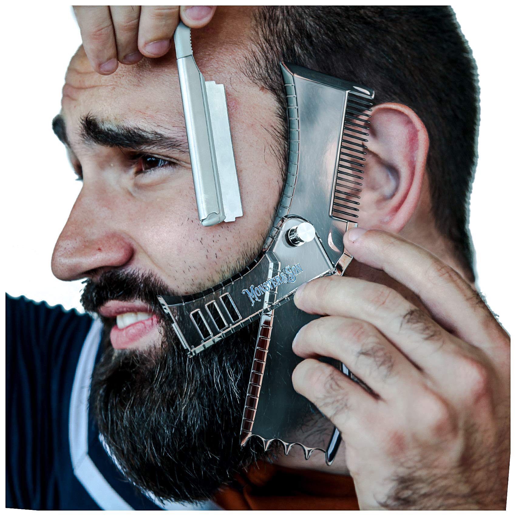 Monster&Son Rotary Beard Shaper - Revolutionary Compact Shaving Template