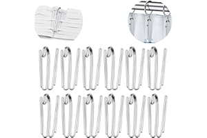 KILYMEZH Metal Curtain Hooks Pinch Pleat Header Tape Pins Heavy Duty Deep Prong Hooks(30 Pack)…