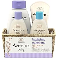 Aveeno Baby Mommy & Me Daily Bathtime Gift Set Including Baby Wash & Shampoo, Calming Baby Bath & Wash, Baby Moisturizing Lot