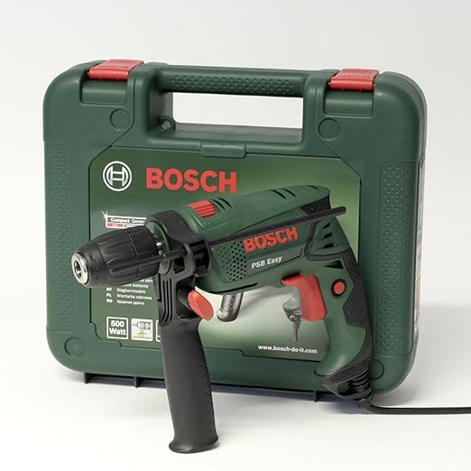 title=Bosch PSB Easy- Trapano battente avvitatore 500W, mandrino autoserrante,