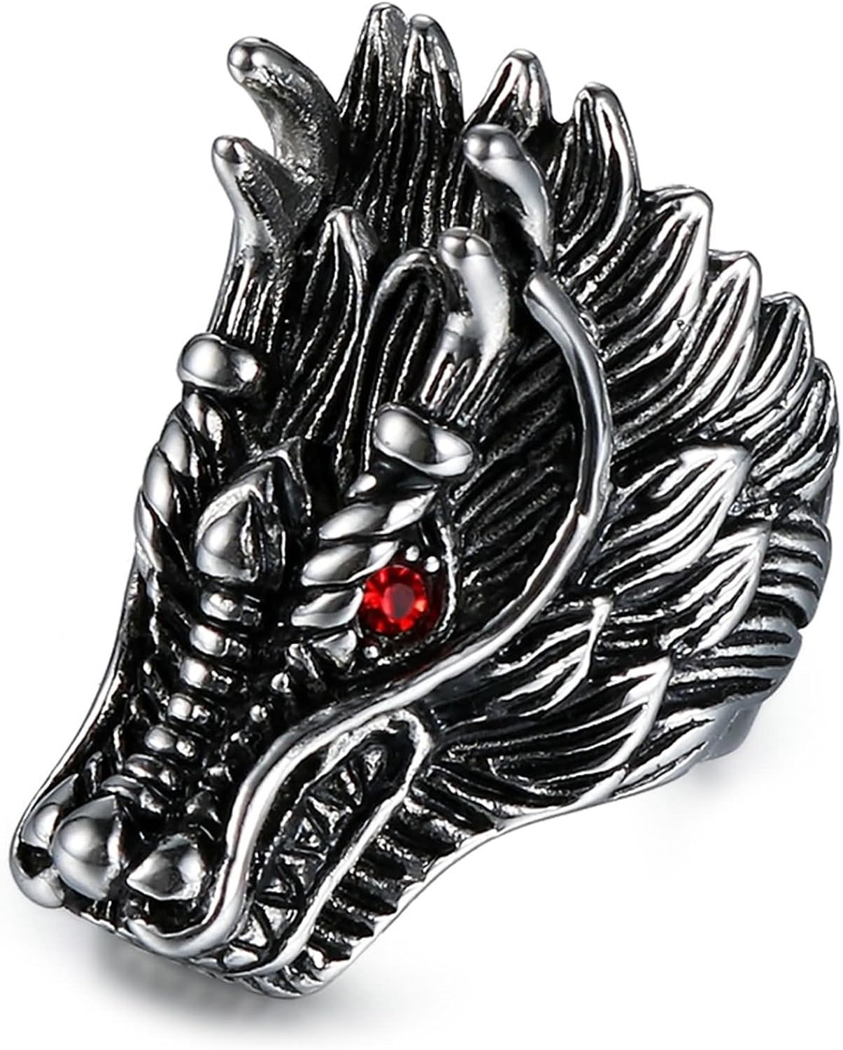 Blisfille Herren Ringe Edelstahl Männer Ring Titan Mit Rot ...