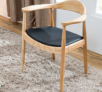 LAKDI Wooden Design Cafe Dining Chairs with Mattress Pads