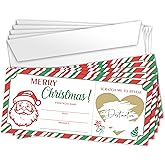 IDWHUIE Christmas Boarding Pass Gift Ticket, Plane Scratch Off Ticket, Christmas Santa Travel Reveal Ideas Cards For Kids Couple Friend, Birthday Anniversary Valentine's Day Gifts, 04
