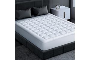 Novted Memory Foam Mattress Pad Full for Pressure Relief, Strong-Support & Ultra-Cozy Mattress Topper, Breathable Soft Microfiber Protector, Noiseless Bed Cover Vinyl Free, 8-21'' Deep Pocket