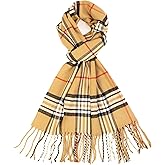 NevEND Men Women Winter Warm Cashmere Feel Winter Scarf Plain Soft Warp Fashion Long Shawl