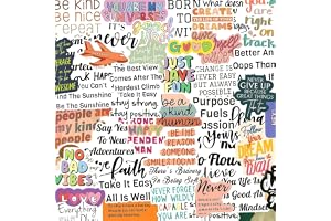 120pcs Inspirational Stickers for Office Supplies, Motivational Scrapbook Stickers for Journaling Supplies Vision Board Water Bottle Laptop, Inspirational Gifts for Women Teachers Adults