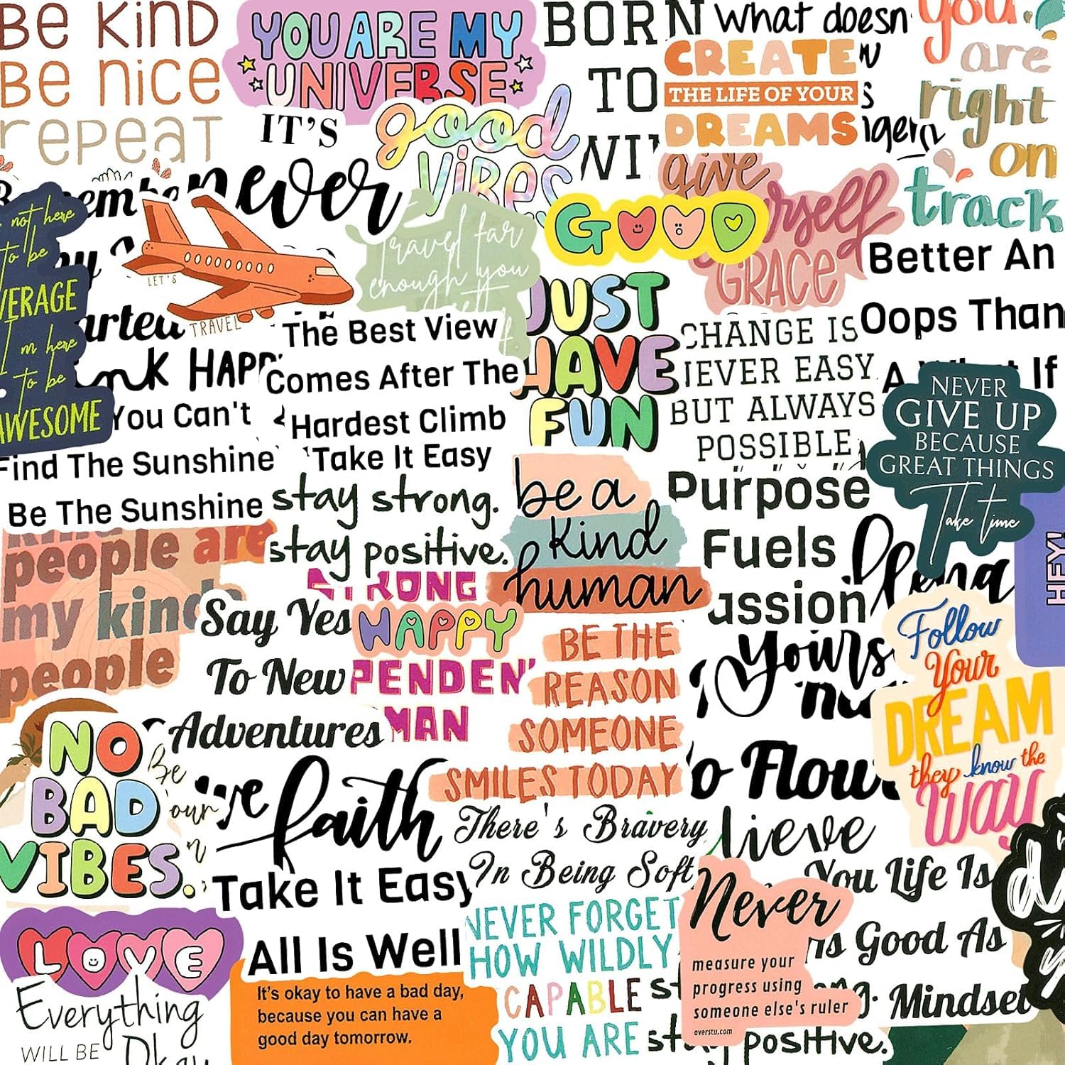 Photo 1 of 120pcs Inspirational Stickers for Office Supplies, Motivational Scrapbook Stickers for Journaling Supplies Vision Board Water Bottle Laptop, Inspirational Gifts for Women Teachers Adults