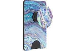 PopSockets Phone Wallet with Expanding Phone Grip, Phone Card Holder, Graphic PopWallet - Lilac Agate