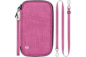 BKNOOU Family Passport Holder Travel Document Organizer,Waterproof Travel Passport Wallet for Men Women,Multiple Passport Holder for Family of 4 5 6