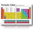 Periodic table science poster EXTRA LARGE (24x36 split) LAMINATED chart teaching white elements classroom decoration jumbo big premium educators atomic number guide 2025 up to date Young N Refined