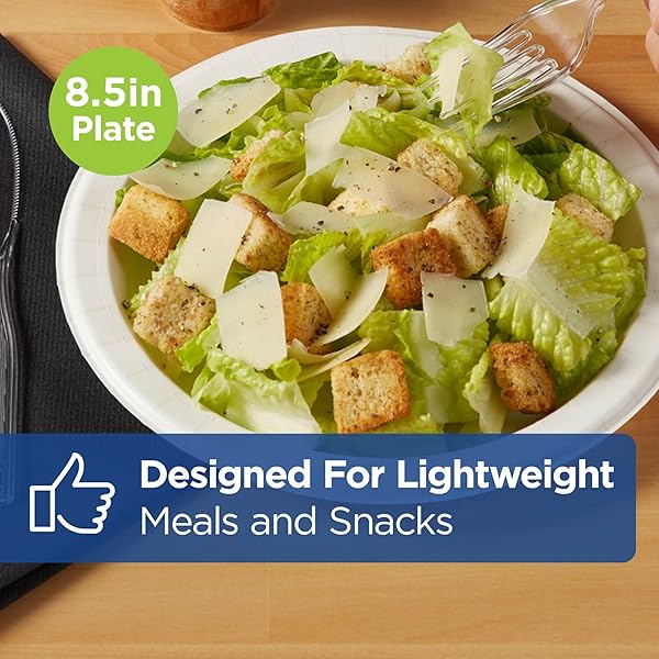 DIXIE BASIC PAPER PLATES, WHITE