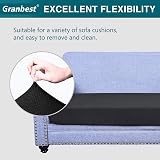 Granbest Premium Water-Repellent Sofa Seat Cushion Slipcover 2 Seater Black view 3