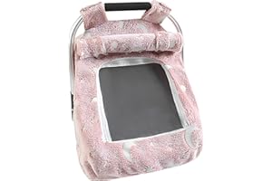 Baby Car Seat Cover, Winter Carseat Cover Flannel Warm Infant Carseat Cover for Girls Boys, Universal Infant Carrier Canopy C