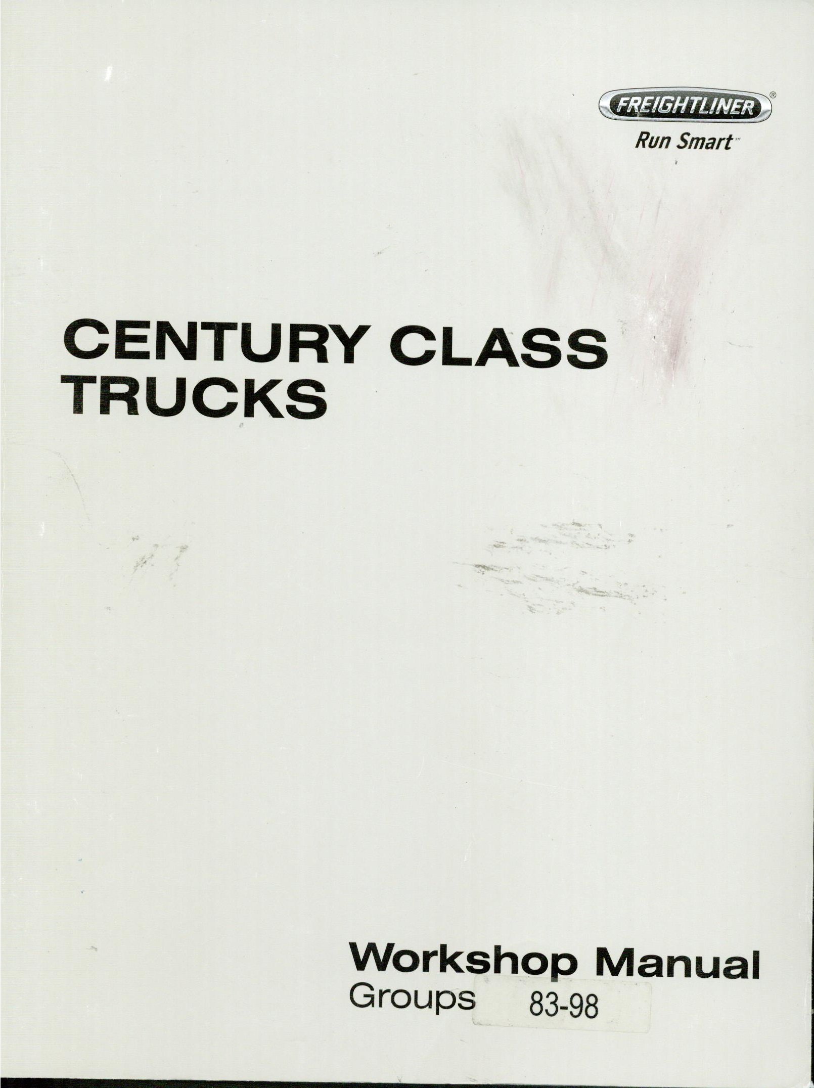 Freightliner Century Class Trucks Workshop Manual, Groups 83-98:  Freightliner: 0081159097806: Amazon.com: Books